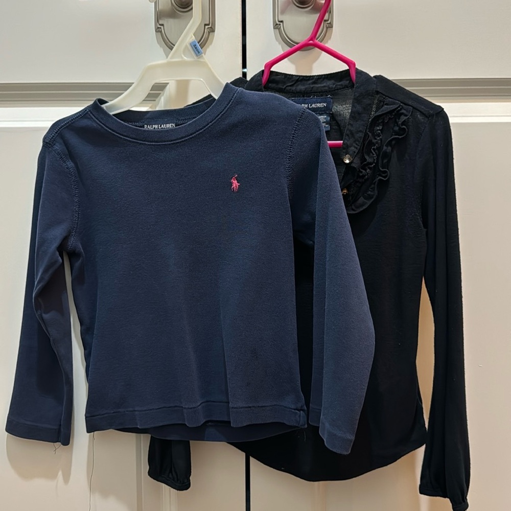 Lot of two Ralph Lauren long sleeve shirts EUC